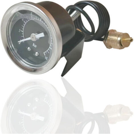 Manomètre capillaire résistant aux hautes températures pour machine à café 0-16b -G1/4 dents externes/tube capillaire 50CM (1/4)