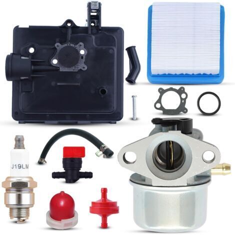 799868 Carburateur Kit Compatible avec 498170 799872 694202 497586 498254 790821 Remplacement de Carburateur Moteur Tondeuses à Gazon avec Filtre à Air Bougie d'Allumage (1/5)
