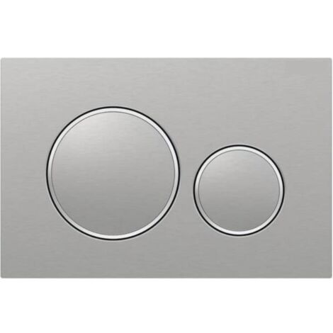 Pour plaque d'actionnement Geberit Sigma20 pour double chasse d'eau : brossée, revêtement effet perle, polie (115.882.SN.1) (1/4)