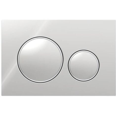 Pour plaque d'actionnement Geberit Sigma20 pour double chasse d'eau : chrome brillant, chrome mat (115.882.KH.1) (1/4)