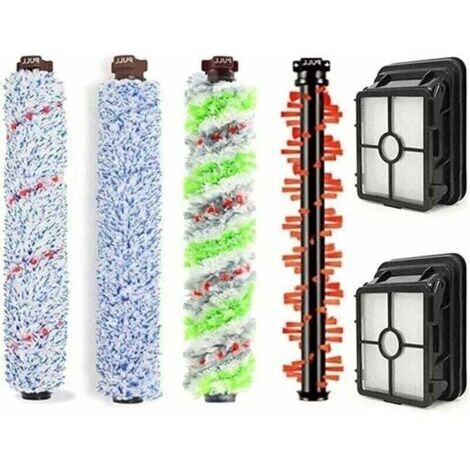 4 brosses principales + 2 tamis filtrant Bissell Crosswave - 1866 1785 2052 1713 2225 - Accessoires de brosse pour aspirateur Bissell Crosswave (1/4)