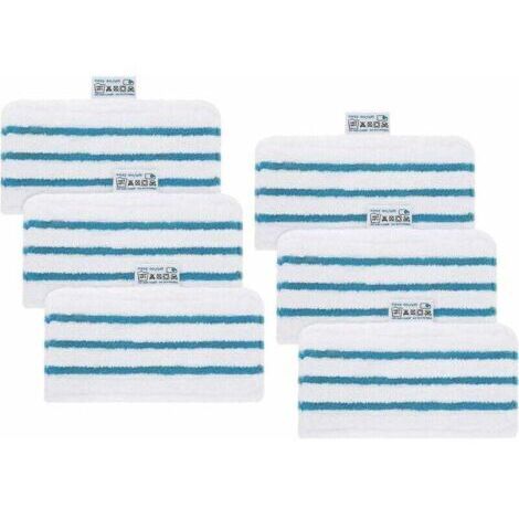 6Pack Microfibres lavables pour vadrouille à vapeur Black & Decker FSMP20, FSMH1321JMD, FSM1500, FSM1600, FSM1610, FSM1620, FSM1621, FSM1630, FSMH162 (1/4)