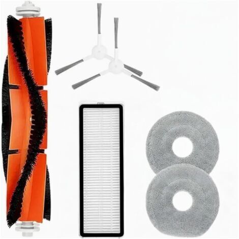 Kit 6 en 1 de rechange compatible avec Xiaomi Vacuum S20+ avec rouleau principal, brosses latérales, serpillères et filtres HEPA (1/4)
