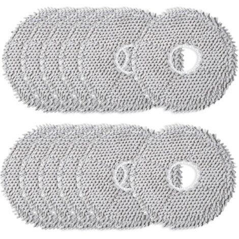 Lot de 12 serpillères en microfibre - Accessoires pour robot aspirateur - Lavables - Accessoires pour Dreame L10s Ultra/L10 Ultra/L20 Ultra/L10s Pro Ultra Heat (1/4)