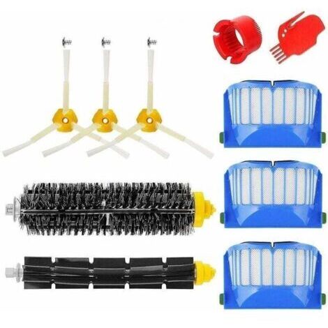 Kit brosse pour Roomba série 600 - Kit de 10 pièces accessoires (Brosses Latérale, filtres, brosse de Cerda et etc.) pour aspirateur robot. (1/4)