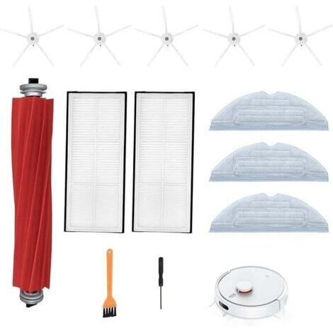 Kit De Remplacement Destiné à Roborock S7 T8Plus T7s S7 Maxv Ultra S8 Pro Ultra Aspirateur Robot, XU, 1 Brosse Principale 5 Brosse Latérale - (1/4)