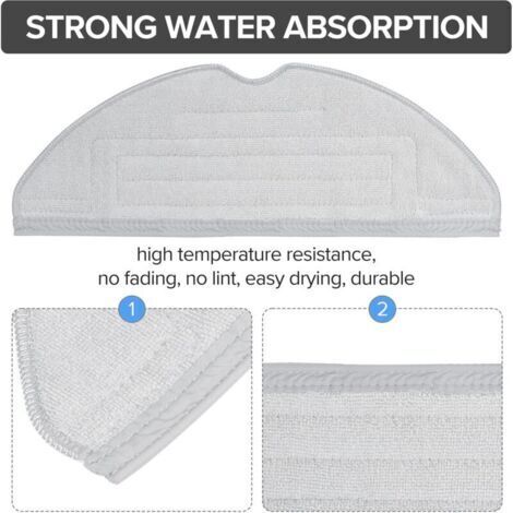 Accessoires d'origine VibraRise Lingettes Accessoires pour S8/S8 +/S8 Pro ultra/S7/S7 Maxv/S7 Maxv Ultra/S7 Max Ultra/S7 Pro Ultra Robot Aspirateur Pack of 2 (Gris) (1/4)