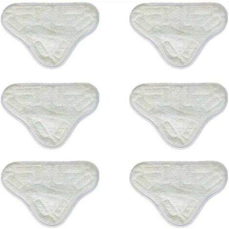 6pcs microfibre vadrouilles à vapeur tampons de nettoyage vadrouille à vapeur de remplacement compatible pour H2O X5 H20 lavable (1/3)