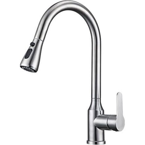 Robinet de cuisine Robinet de cuisine avec trois modes extractibles, mitigeur de cuisine pivotant à 360 ° pour évier de cuisine mitigeur à levier unique haute pression (1/4)