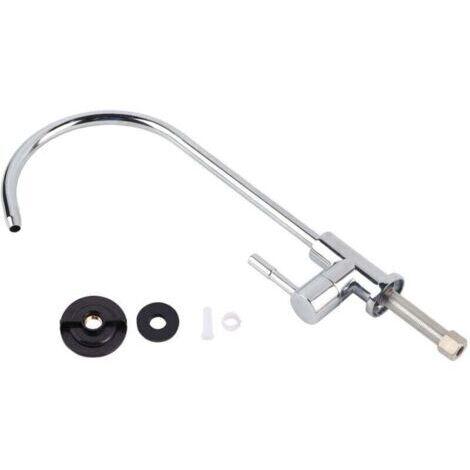 Robinet Évier Cuisine 1/4\" Alliage Zinc Chrome Filtre Eau Potable Osmose Inverse RO (1/4)