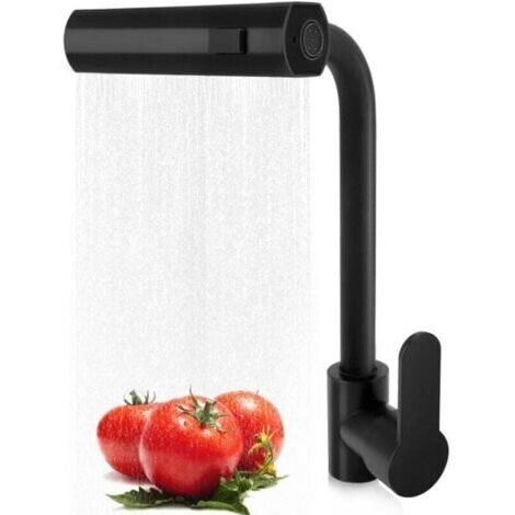 Robinet de Cuisine avec Pulvérisateur Extractible, Robinet de Cuisine Cascade en Acier Inoxydable, Robinet d'évier de Cuisine à Poignée Unique avec Pour 3 Fonctions (1/5)