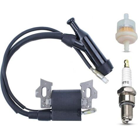 Kit de bobine d'allumage pour HONDA GX160 GX200 GX110 GX120 GX140, bobine d'allumage + bougie d'allumage + capuchon de bougie d'allumage + filtre à carburant Kit 4 en 1