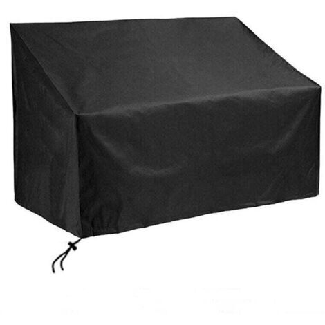 1pc noir Housse de Protection pour Banc de Jardin 3 Places, Housse de Banc Extérieur Étanche Tissu Oxford 210D(69 49 155cm) (1/4)