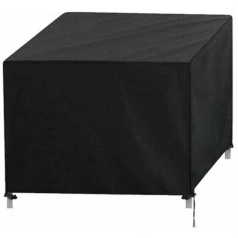 Bâche pour Salon de Jardin, XU, Bâche de Protection Rectangulaire 420D, Résistante à l'eau et aux intempéries, Adaptée aux Tables, Chaises et Salons de Jardin, Noir, 150 x 130 x 90 cm - (1/4)