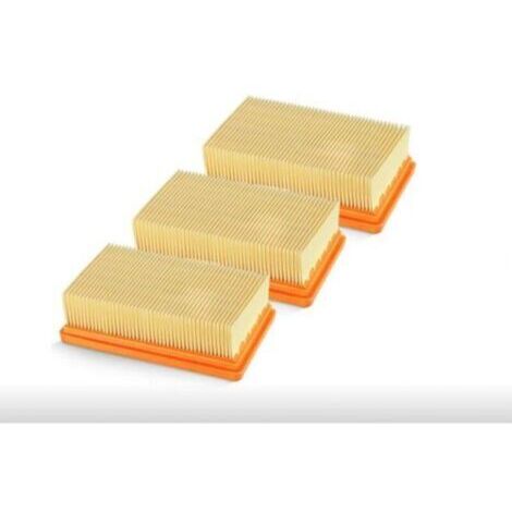 Filtre plissé plat de rechange Karcher MV4 MV5 MV6 WD4 WD5 WD6, WD4P WD5P WD6P Aspirateur sec et humide - Remplacement 2863-005.0 (3 pièces) (1/5)