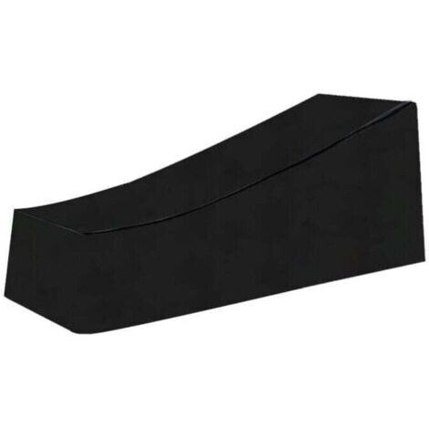 Housse pour Chaise Longue de Jardin, Imperméable, Coupe-Vent, Robuste Tissu Oxford 210D Housse de Protection Bain de Soleil, Transat (210x75x40/80cm) - Noir (1/4)