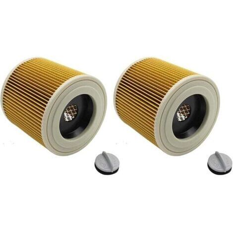 KENSHIRE Lot de 2 filtres à cartouche compatibles avec Karcher série A WD WD2 WD3P A2004 WD2200 SE4001 pour aspirateurs humides et secs 64145520 (1/4)