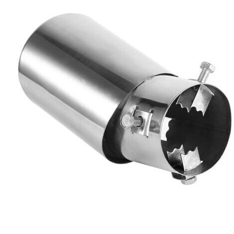 Auto Échappement systèmes Silencieux Arrière, 1 Pcs Universel Arrière Rond En Chrome En Acier Inoxydable Auto Tuyau De Queue De Silencieux D'échappement