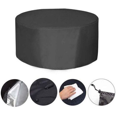 Housse pour Table de Jardin, Housse de Protection Bâche Imperméable pour Meubles Jardin et Hivernage Mobilier Salon de Jardin (18595cm, Ronde) (1/4)