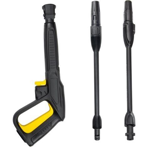 Pistolet à Eau Haute Pression avec Lance à Jet Variable et Lance rotative, Compatible avec Les nettoyeurs Haute Pression Lavor Vax Sterwins Parkside (1/4)