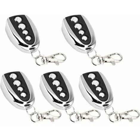 Lot de 5 ouvre-porte de garage électrique à télécommande, 433 MHz pour clonage de portail, de garage, de clonage électrique universel (5 pièces)