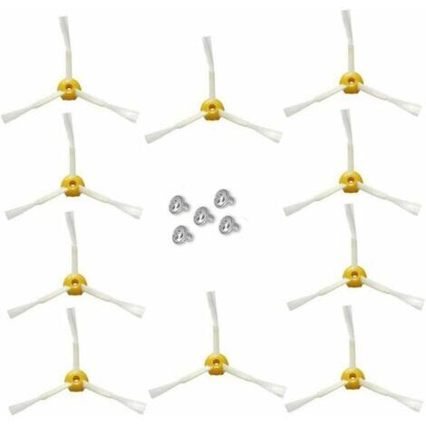 Brosse latérale pour irobot Roomba Série 500 600 700 (Rouge, 10 pcs Brosse latérale à 3 bras) (1/5)