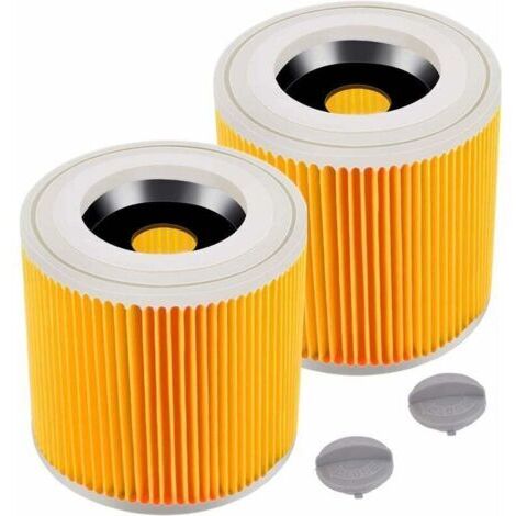 Lot de 2 filtres pour aspirateur - Pour Kärcher WD3 Premium, WD2, WD3, WD3P, MV2, MV3 - Filtre WD3 - Filtre de rechange pour aspirateur Kärcher 6.414-552.0/64145520 (1/4)