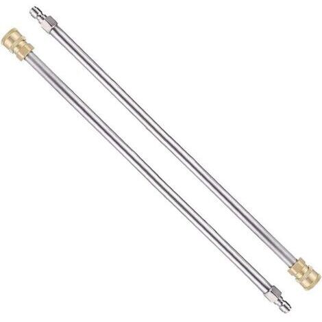 Lot de 2 rallonges de lance pour nettoyeur haute pression Ulisem, lance de rechange de 43 cm avec raccord rapide de 6,35 mm pour nettoyeur haute pression.