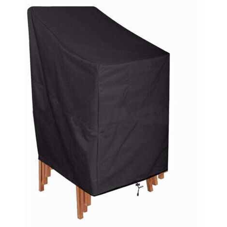 Housse Chaise Jardin Empilable Imperméable, Tissu Oxford Housse Chaise Extérieur pour chaises de Jardin et de Balcon, Coupe-Vent, Anti-UV Housse Fauteuil Jardin - 64x64x70/120 cm (1/4)