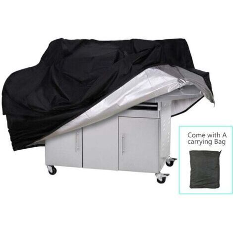 Housse imperméable pour barbecue, housse de barbecue résistante aux UV, durable et pratique, résistante aux déchirures, housse de barbecue noire,(170X61X117CM) (1/4)