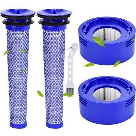 V7 V8 Filtres pour Dyson V7 V8 SV10 SV11 Animal Plus Extra Absolute Motorhead Filtre, 2 Post-filtres HEPA et 2 pré-filtres, remplacez Les pièces 965661-01 et 967478-01 (1/5)