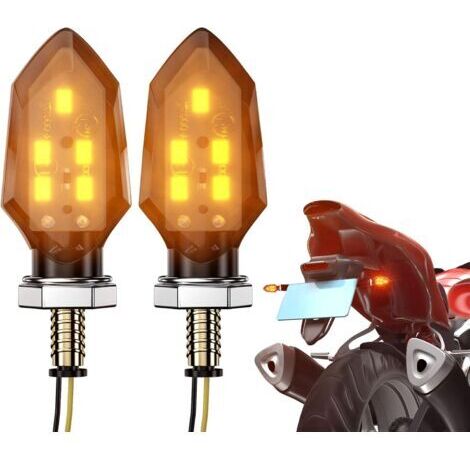 Clignotant LED Ambre Universel pour Moto - Ampoule de Clignotant - Lot de 2 (1/5)