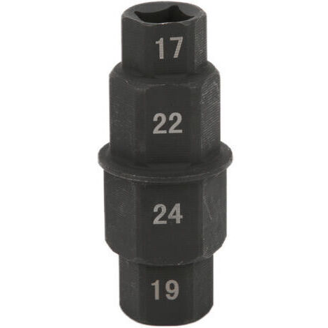 Outil d'essieu hexagonal de moto 17/19/22/24mm, adaptateur de douille de broche de moyeu de roue avant de remplacement pour R1 R6 (1/4)