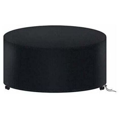 Housse de table de jardin ronde, housse de mobilier de jardin imperméable, bâche Oxford 210D, 128 X 71CM (noir) (1/4)