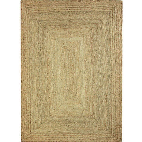 Tapis salon en tressé naturel artisanal 120x170