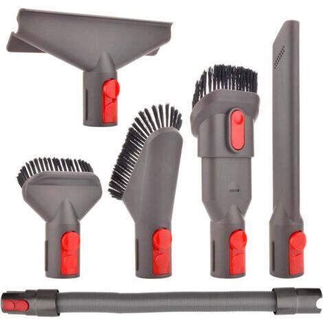 Kit d'accessoires à pointe de brosse avec tuyau rétractable pour aspirateur pour Dyson V7 V8 V10 V11 V11 SV10 SV11 SV14 Kit d'outils de nettoyage à dégagement rapide pour la maison et la voiture (1/4)