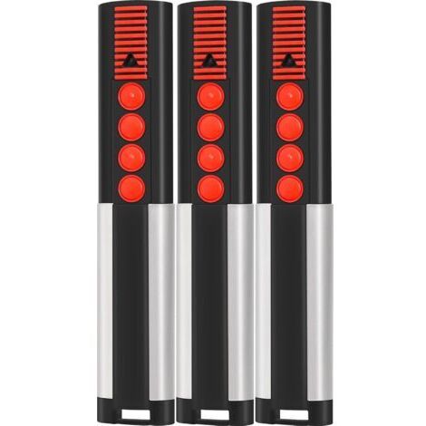 Lot de 3 télécommandes 868MHz pour portail et garage – Compatible 4020 TX03-868-4, 4026 TX03-868-2 – 4 canaux – Boîtier en acier inoxydable - 4026V000 (1/4)