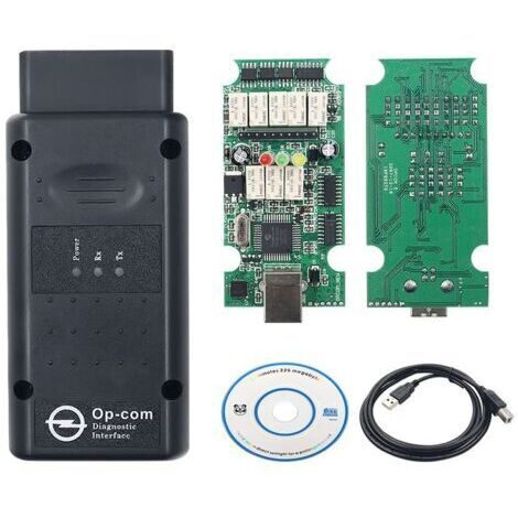 Kit de Diagnostic OP-COM V1.70/V1.95/V1.99 avec Puce PIC18F458 pour Véhicules Opel - Outil de Scan OBD2 Multiprotocole pour Moteur, ABS, Airbag, CAN-BUS - Interface USB avec Logiciel-