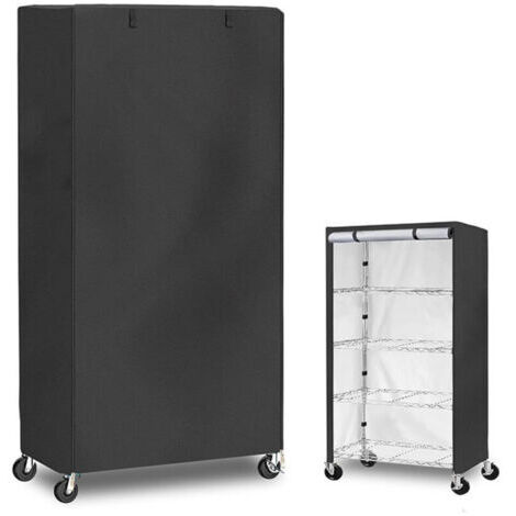 Housse pour Racks de Stockage,Housses Robustes pour Étagères Métalliques,Couverture Résistante au Vent, Ajustable, Portable pour Organisateur pour Entrepôt, Entrée, Garage, Chambre (1/4)