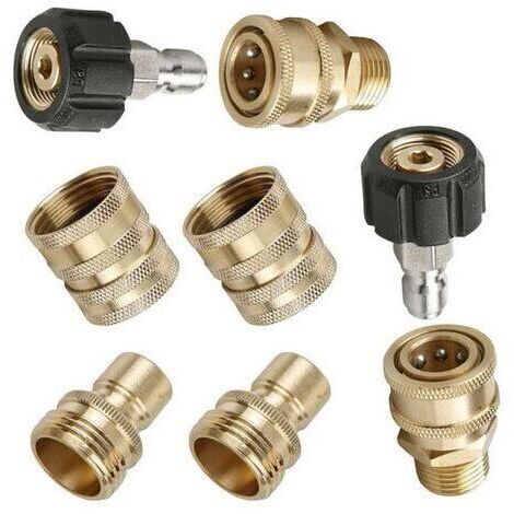 Adaptateur pour nettoyeur haute pression, raccords rapides M22, paquet de 8 (1/5)