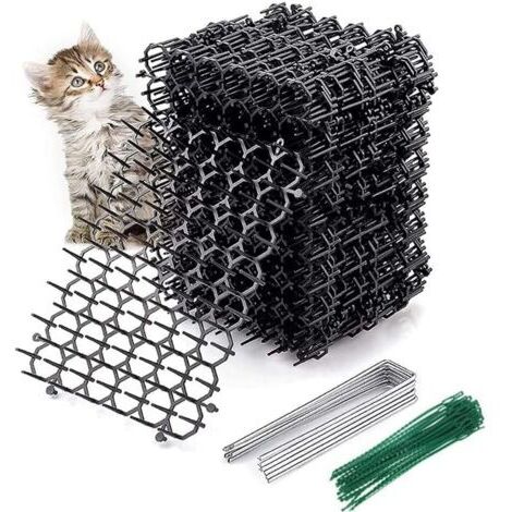 12 Pièces Tapis Anti Chat, Repulsif Chat Exterieur, Interieur, Anti Chat, Pic Anti Chat, Répulsif Chat, Chien, Grillage Chat, 1 Pièce Taille 15×20 cm (1/5)