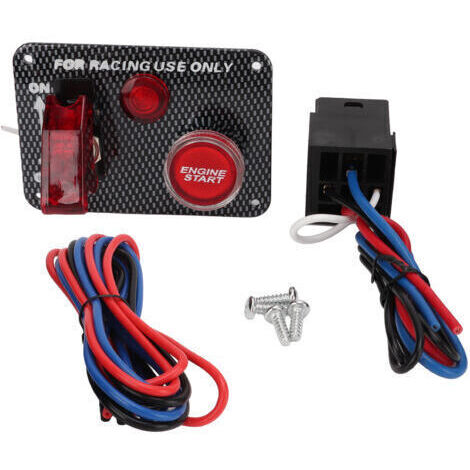 Panneau Universel de Bouton de démarrage de Moteur de commutateur d'allumage de Voiture d'alliage d'aluminium de 40A 12V pour des Voitures de Course (1/4)