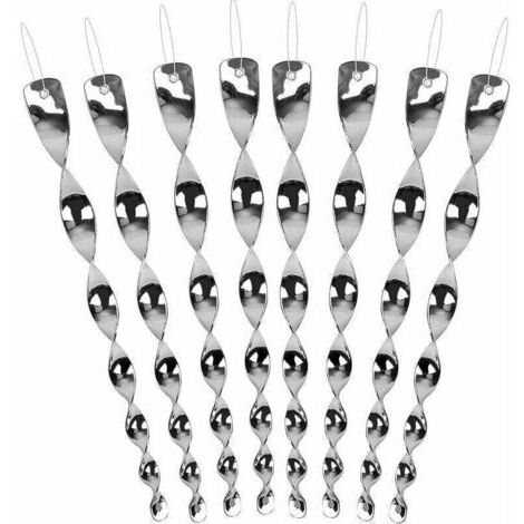 Répulsif Oiseaux,8 Pcs Spirale Réfléchissante,Barre Effaroucheur Oiseaux,Répulsifs Oiseaux Reflechissants,360 Degrés Repulsif Oiseaux,Éloignez Les Oiseaux De Vos Fenêtres Et De Votre Jardin (1/4)