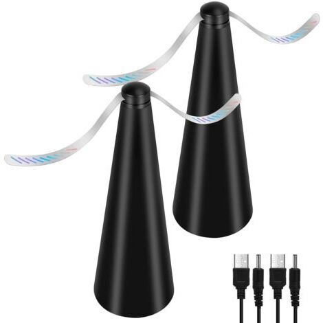 Lot de 2 ventilateurs anti-mouches, anti-moustiques sans produits chimiques, éloigne les mouches et les insectes des aliments, pour le camping, la salle à manger, le jardin (1/5)