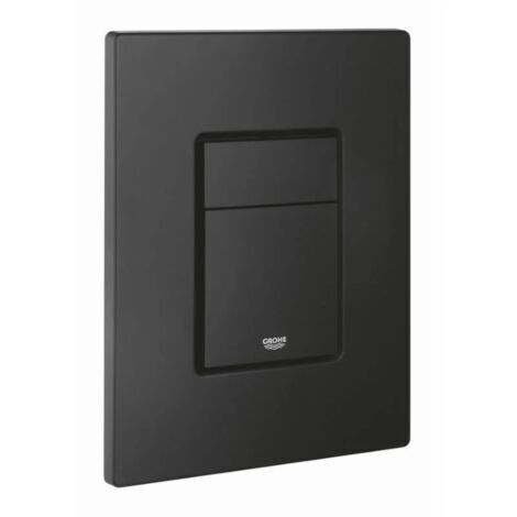 Grohe Even Plaque de commande double touche, Technologie anti-empreintes, Noir mat (38966KF0)
