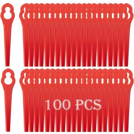 Lot de 100 Lames de Rechange compatibles avec Coupe-Bordure Einhell sans Fil - Lame en Plastique pour débroussailleuse Einhell (1/5)