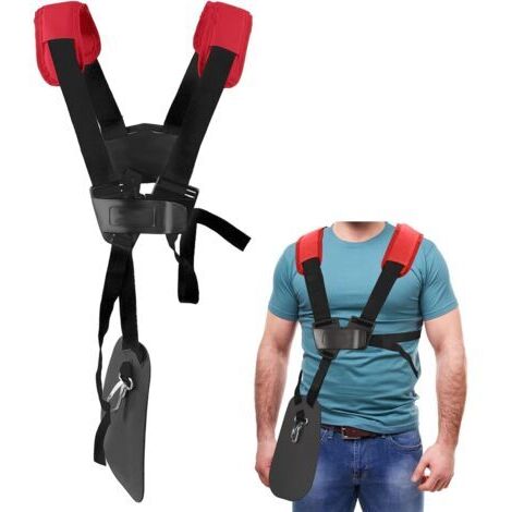 Tondeuse à Bandoulière avec Harnais Double Épaule, Ceinture Nylon Ajustable pour Débroussailleuse STIHL FS (1/5)