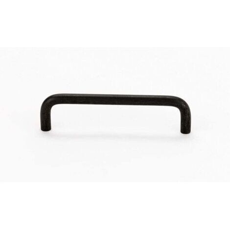 Poignée de meuble design, distance entre les trous 96 mm, pour cuisine, salle de bain, étagère, alliage d'aluminium, noir, 2 pièces (1/4)