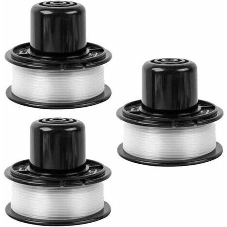 A6226 Bobine de fil pour Black et Decker GL360 / GL310 / GL250 / GL360SB Coupe Bordure, Bobine de fil Rechange pour Black and Decker a6226 gl360 débroussailleuse sans fil 1,6 mm 6,0 m (3pcs) (1/4)