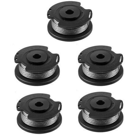 Bobine de rechange pour Bosch ART 23 SL/ART 26 SL/ART 2300/ART 23-28/ART EASY (F016800569/F016800385) pour tondeuses à gazon Bosch avec 1 capuchon (F016F04557) 5 pièces (1/5)